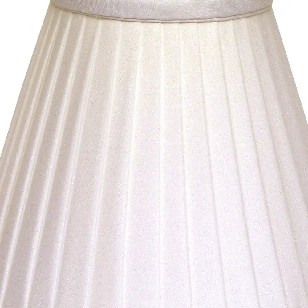 4" White Set of 6 Slanted Pleat Chandelier Silk Lampshades - Homeroots - Flyclothing LLC