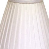 4" White Set of 6 Slanted Pleat Chandelier Silk Lampshades - Homeroots - Flyclothing LLC