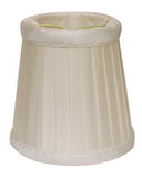 5" Slate Grey Set of 6 Slanted Pleat Chandelier Silk Lampshades - Homeroots