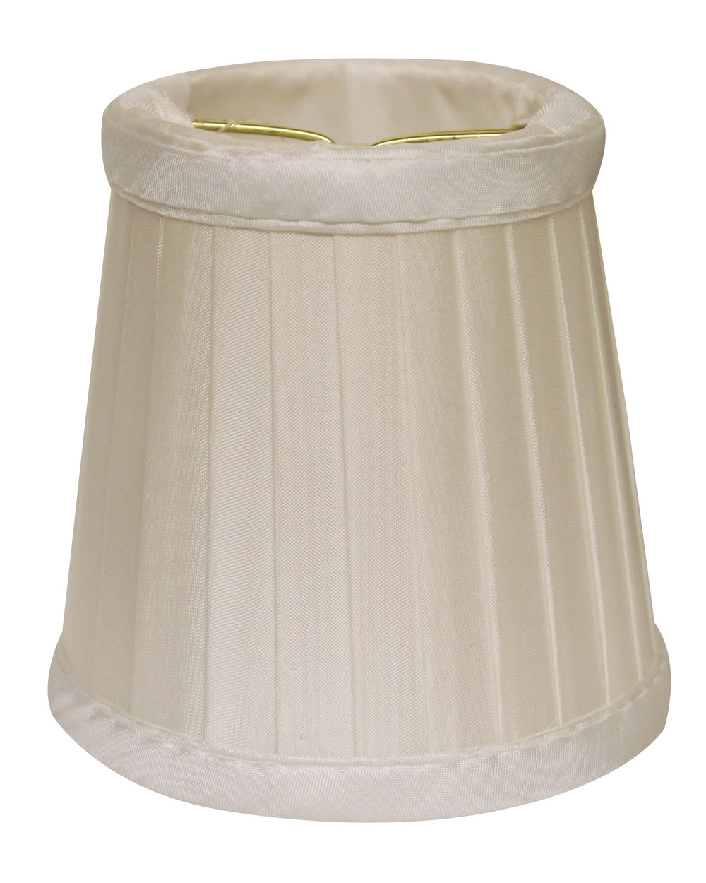 5" Slate Grey Set of 6 Slanted Pleat Chandelier Silk Lampshades - Homeroots