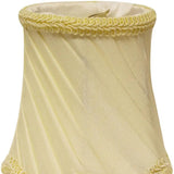 5" Slate Grey Set of 6 Slanted Swirl Chandelier Silk Lampshades - Homeroots