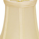 4" Ivory Slanted Set of 6 Chandelier Dupioni Lampshades - Homeroots