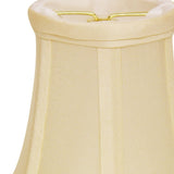 4" Ivory Slanted Set of 6 Chandelier Dupioni Lampshades - Homeroots