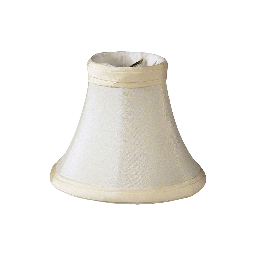 4" Slate Grey Premium Silk Set of 6 Chandelier Shantung Lampshades - Homeroots