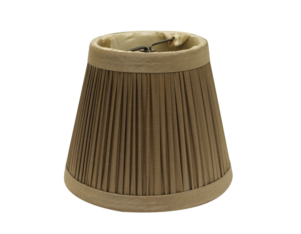 5" Ash Set of 6 Slanted Chandelier Tafetta Lampshades - Homeroots