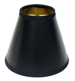 4" Black with Gold Set of 6 Chandelier Parchment Lampshadess - Homeroots
