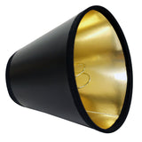 4" Black with Gold Set of 6 Chandelier Parchment Lampshadess - Homeroots