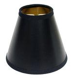 4" Black with Gold Set of 6 Chandelier Parchment Lampshadess - Homeroots