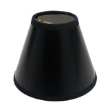 5" Black with White Set of 6 Chandelier Parchment Lampshades - Homeroots