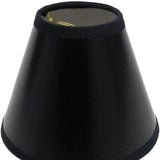 5" Black with White Set of 6 Chandelier Parchment Lampshades - Homeroots
