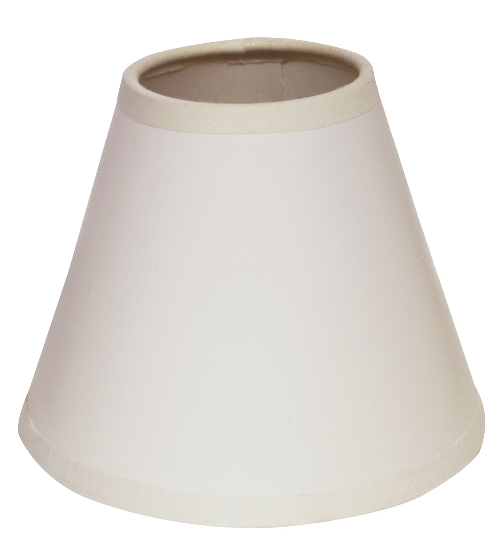 4" Gloss White with White  Set of 6 Chandelier Parchment Lampshades - Homeroots