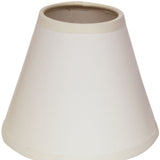 4" Gloss White with White  Set of 6 Chandelier Parchment Lampshades