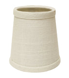 4" Off White Set of 6 Chandelier Linen Lampshades - Homeroots