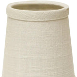 4" Off White Set of 6 Chandelier Linen Lampshades - Homeroots