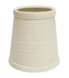 4" Off White Set of 6 Chandelier Linen Lampshades - Homeroots
