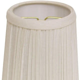 5" White Set of 6 Chandelier Broadcloth Lampshades - Homeroots