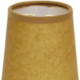 4" Canvas Set of 6 Chandelier Kraft Paper Lampshades - Homeroots