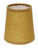 4" Canvas Set of 6 Chandelier Kraft Paper Lampshades - Homeroots