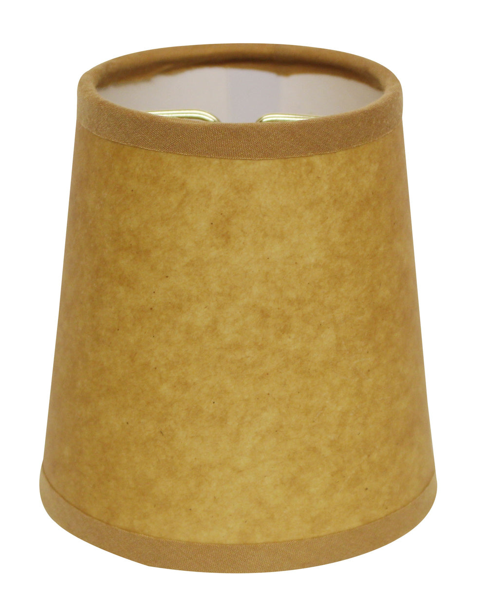 5" Canvas Set of 6 Chandelier Kraft Paper Lampshades - Homeroots