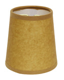 5" Canvas Set of 6 Chandelier Kraft Paper Lampshades - Homeroots