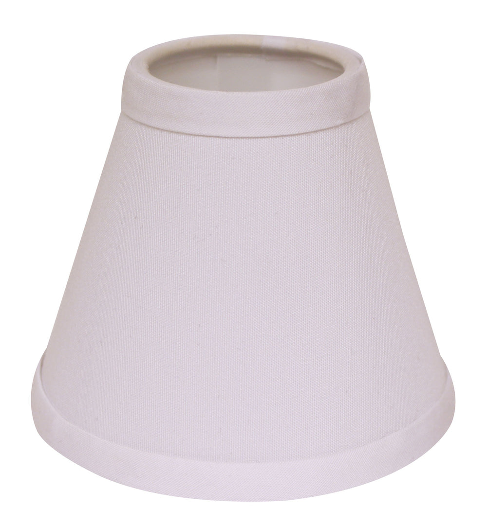 5" White Set of 6 Chandelier No Slub Lampshades - Homeroots