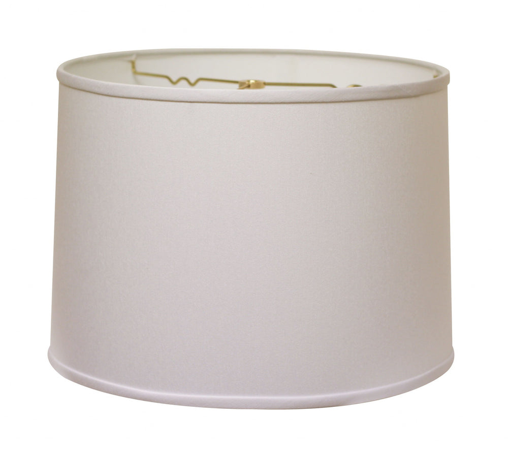 13" White Throwback Drum No Slub Lampshade - Homeroots