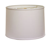 13" White Throwback Drum No Slub Lampshade - Homeroots