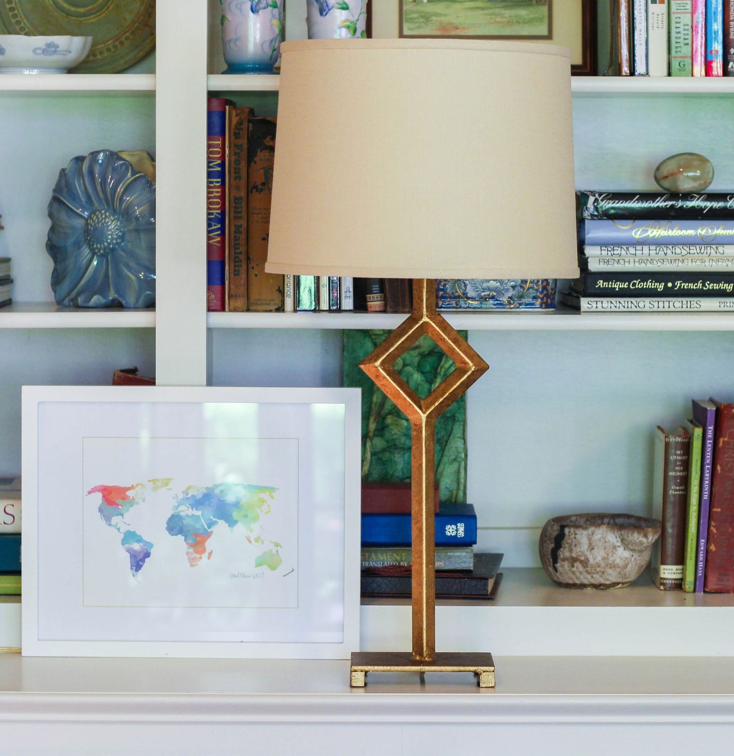 13" Parchment Beige Throwback Drum Linen Lampshade - Homeroots - Flyclothing LLC