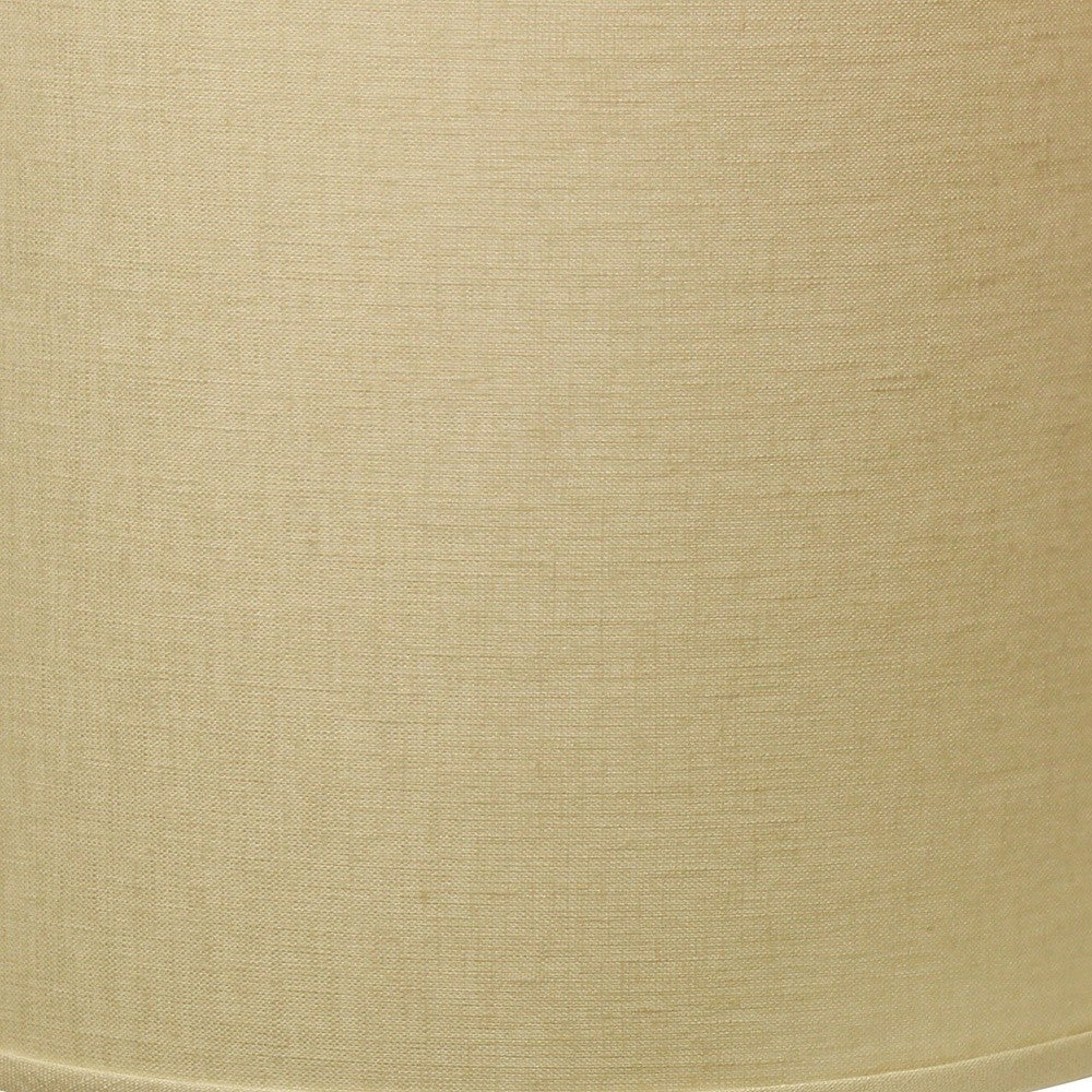 13" Parchment Beige Throwback Drum Linen Lampshade - Homeroots - Flyclothing LLC