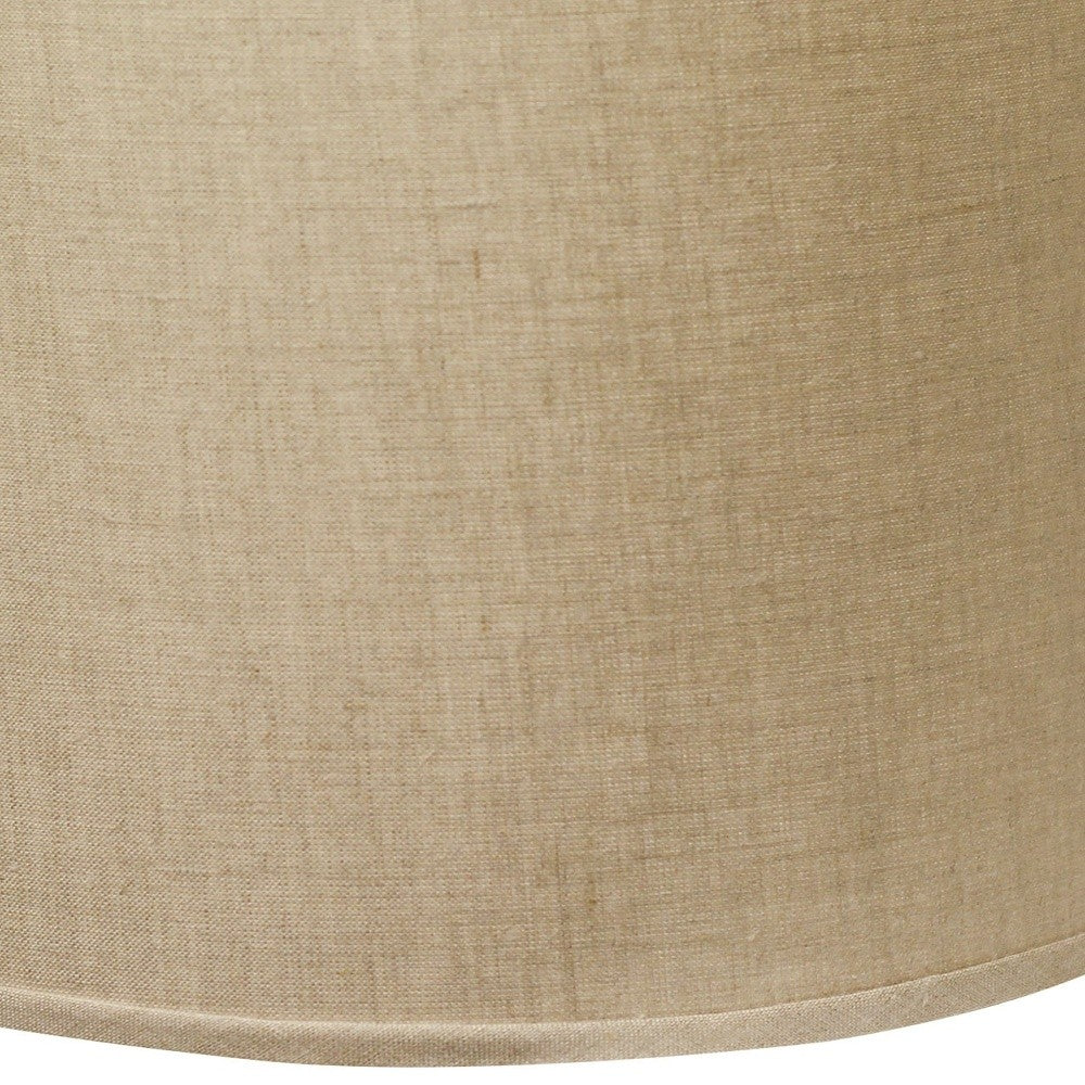 13" Dark Wheat Throwback Drum Linen Lampshade - Homeroots - Flyclothing LLC