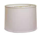 14" White Throwback Drum No Slub Lampshade - Homeroots - Flyclothing LLC