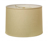 14" Parchment Biege Throwback Drum Linen Lampshade - Homeroots