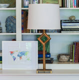 14" White Throwback Drum Linen Lampshade - Homeroots