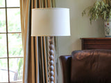 17" Ivory Throwback Drum No Slub Lampshade - Homeroots