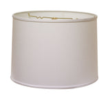 17" White Throwback Drum No Slub Lampshade - Homeroots