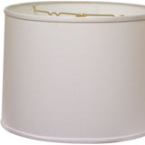 17" White Throwback Drum No Slub Lampshade - Homeroots - Flyclothing LLC
