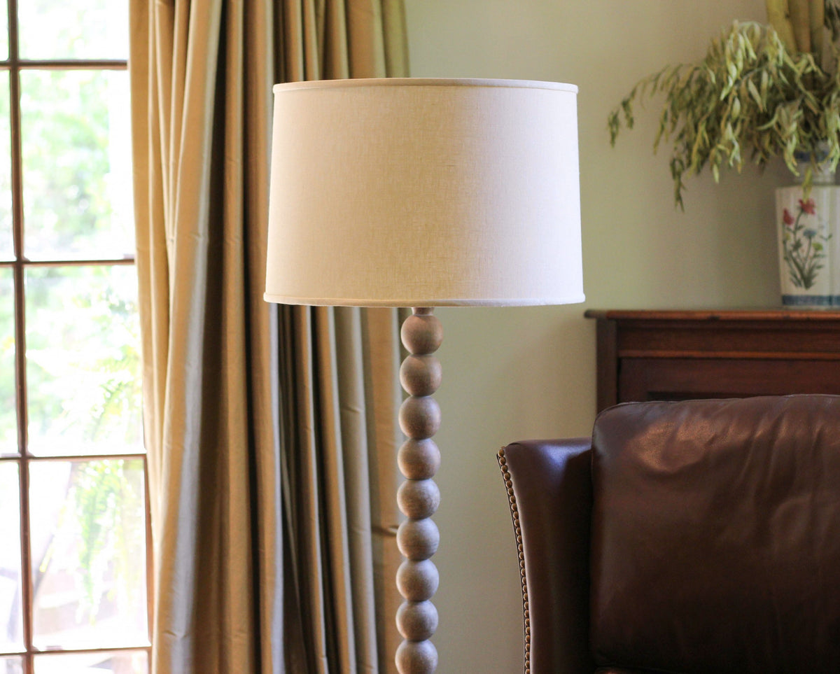 17" Parchment Biege Throwback Drum Linen Lampshade - Homeroots - Flyclothing LLC