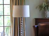 17" Dark Wheat Throwback Drum Linen Lampshade - Homeroots
