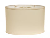 12" Ivory Throwback Oval No Slub Lampshade - Homeroots