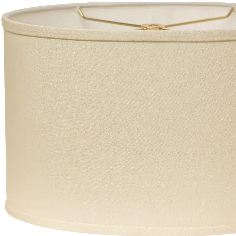 12" Ivory Throwback Oval No Slub Lampshade - Homeroots - Flyclothing LLC