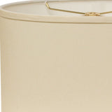 12" Ivory Throwback Oval No Slub Lampshade - Homeroots - Flyclothing LLC