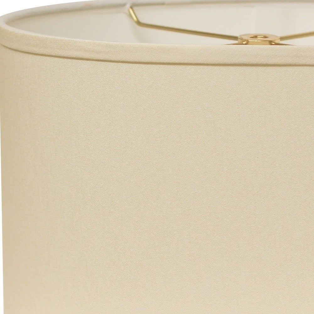 12" Ivory Throwback Oval No Slub Lampshade - Homeroots - Flyclothing LLC