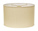 12" Parchment Biege Throwback Oval Linen Lampshade - Homeroots - Flyclothing LLC
