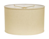 12" Parchment Biege Throwback Oval Linen Lampshade - Homeroots