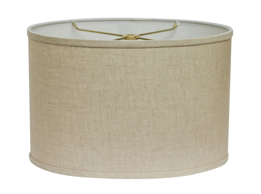 12" Dark Wheat Throwback Oval Linen Lampshade - Homeroots - Flyclothing LLC