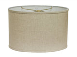 12" Dark Wheat Throwback Oval Linen Lampshade - Homeroots