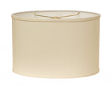 14" Ivory Throwback Oval No Slub Lampshade - Homeroots