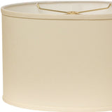 14" Ivory Throwback Oval No Slub Lampshade - Homeroots