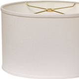 14" White Throwback Oval No Slub Lampshade - Homeroots - Flyclothing LLC