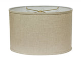 14" Dark Wheat Throwback Oval Linen Lampshade - Homeroots